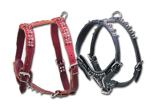 Adjustable Spiked & Studded Latigo Harness
