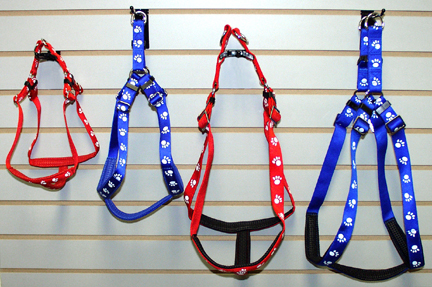 Kwik Step Padded Nylon Paw Print  Harnesses
